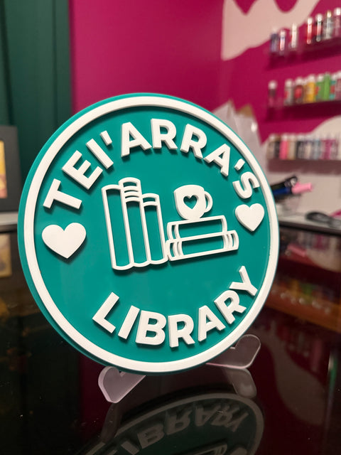 Customized Bookshelf Sign