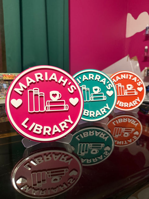 Customized Bookshelf Sign